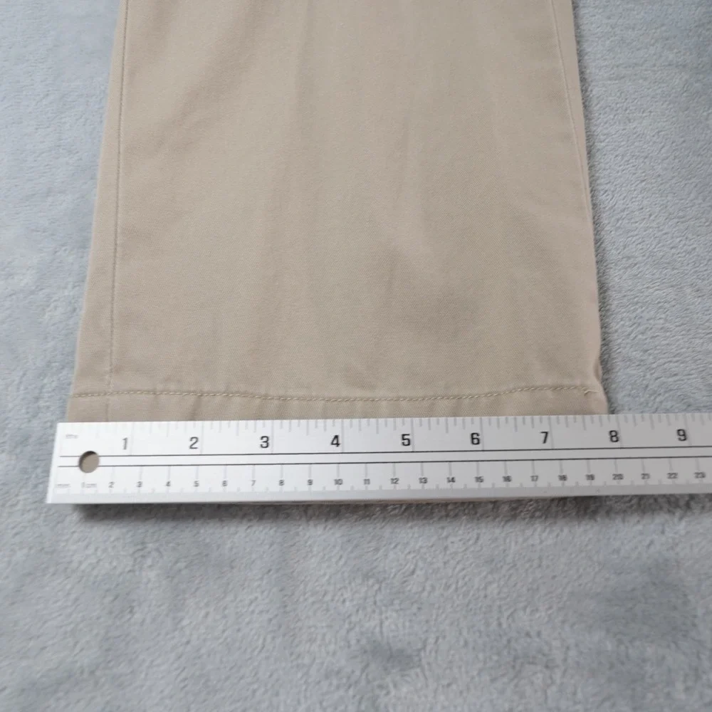 VTG Polo Ralph Lauren Chino Pant Mens 34 Beige 100% Cotton 90s Classic Flat